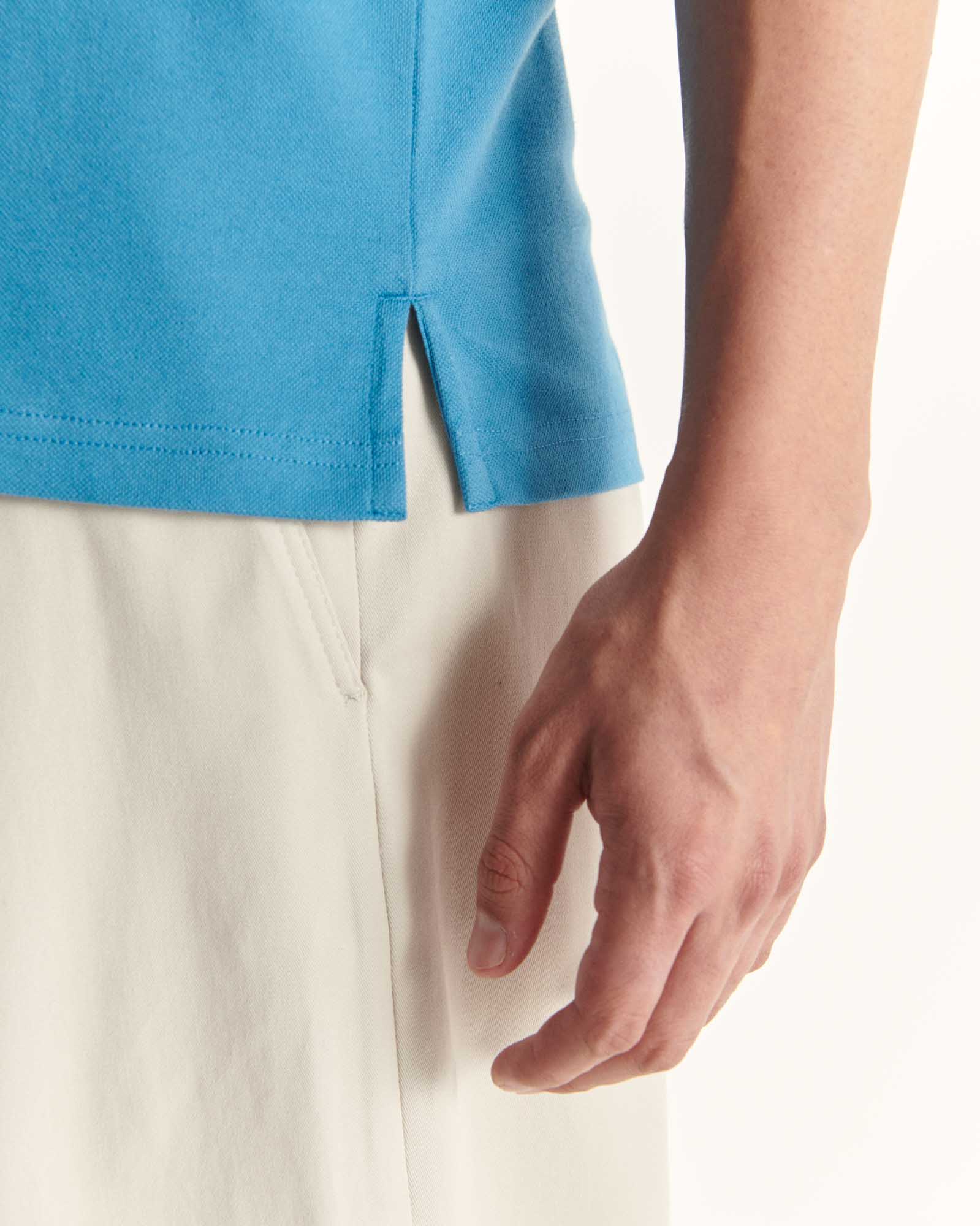 Polo en coton biologique Bleu denim Marbella