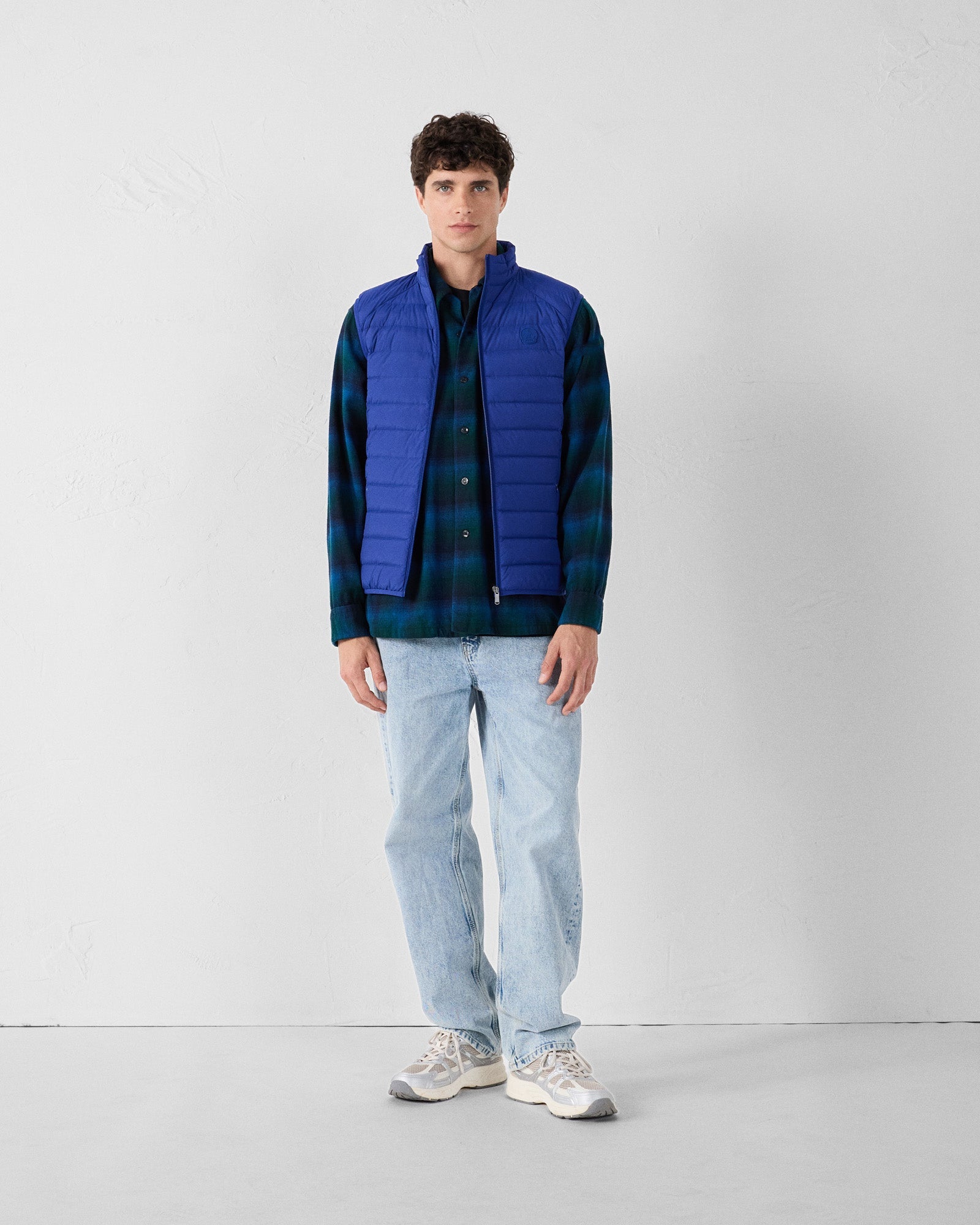 Doudoune sans manches stretch Bleu cobalt Arafo