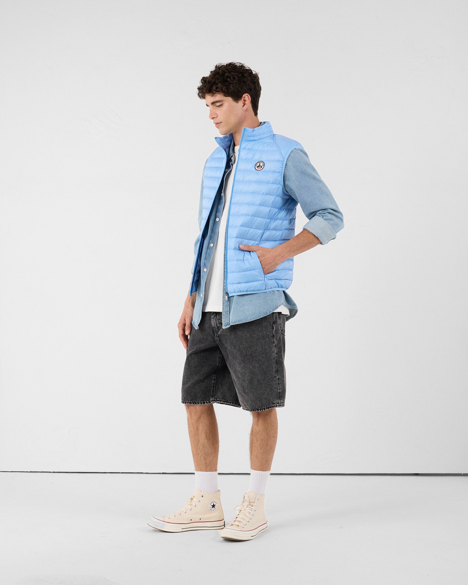 Doudoune sans manches Bleu cristal Tom