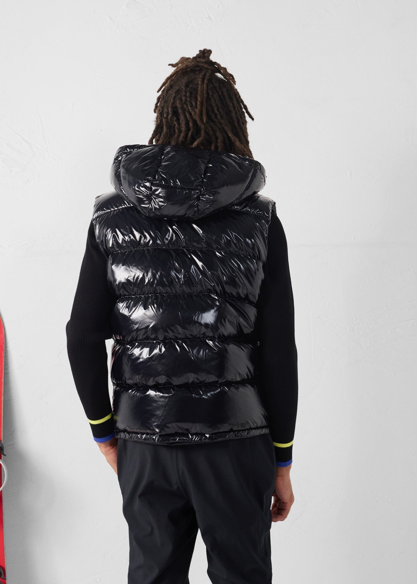 Doudoune laquée sans manches Grand Froid Noir Clappe