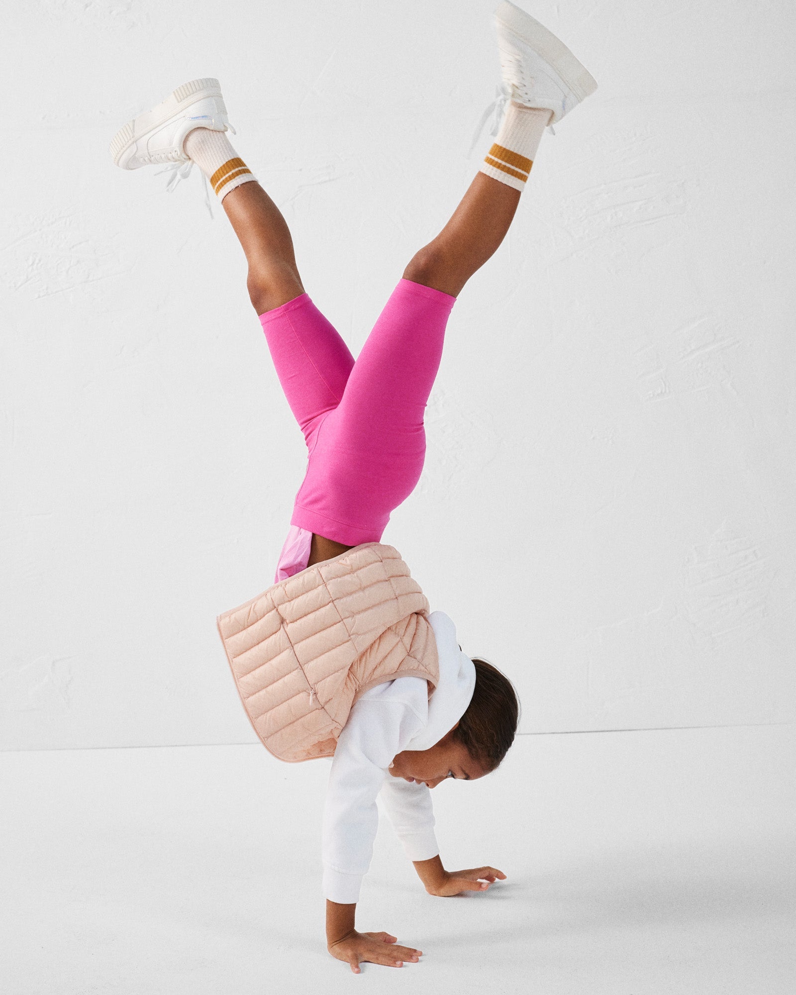 Doudoune sans manches enfant Pêche clair Zoe