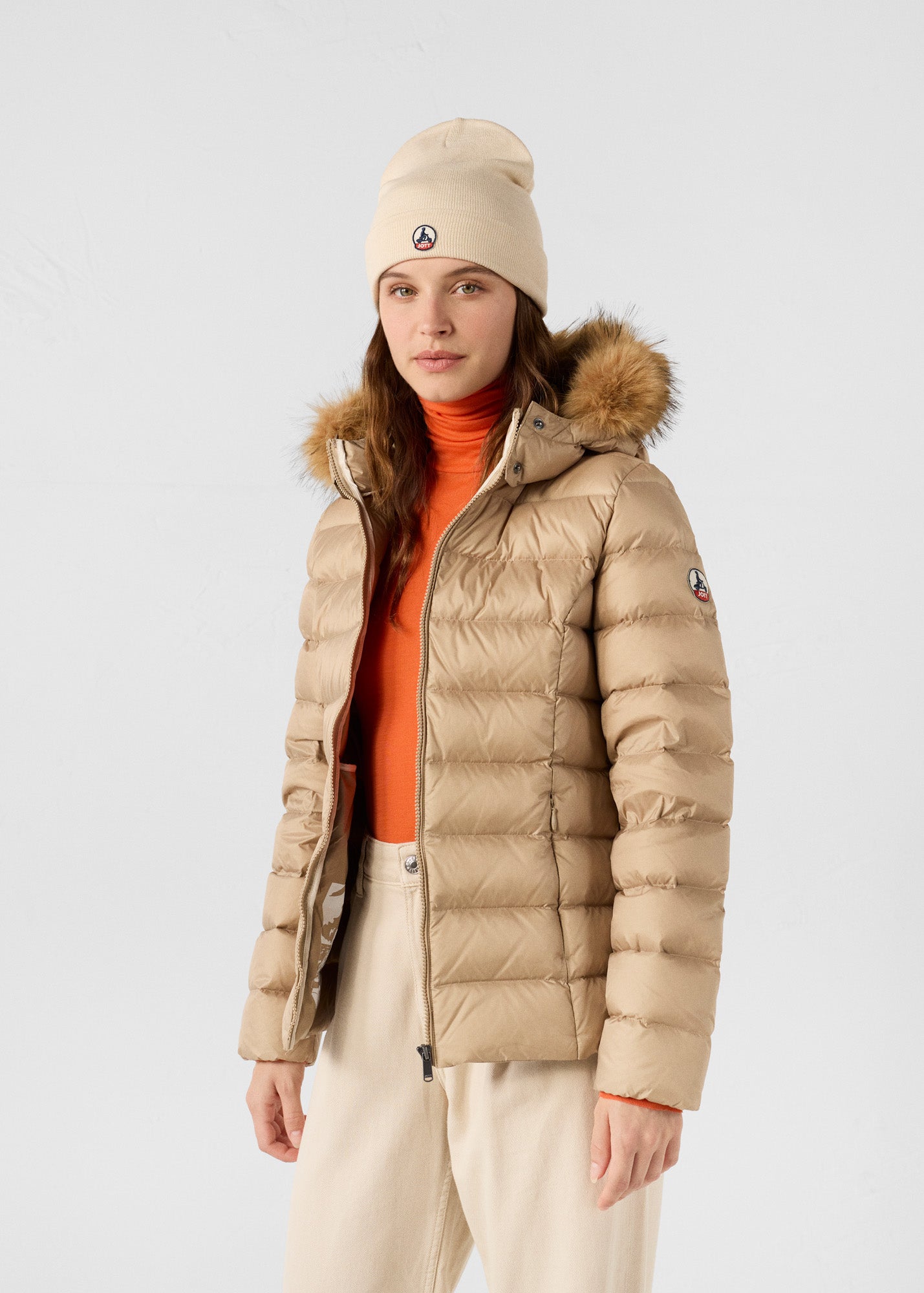 Doudoune à capuche Grand Froid Beige Luxe
