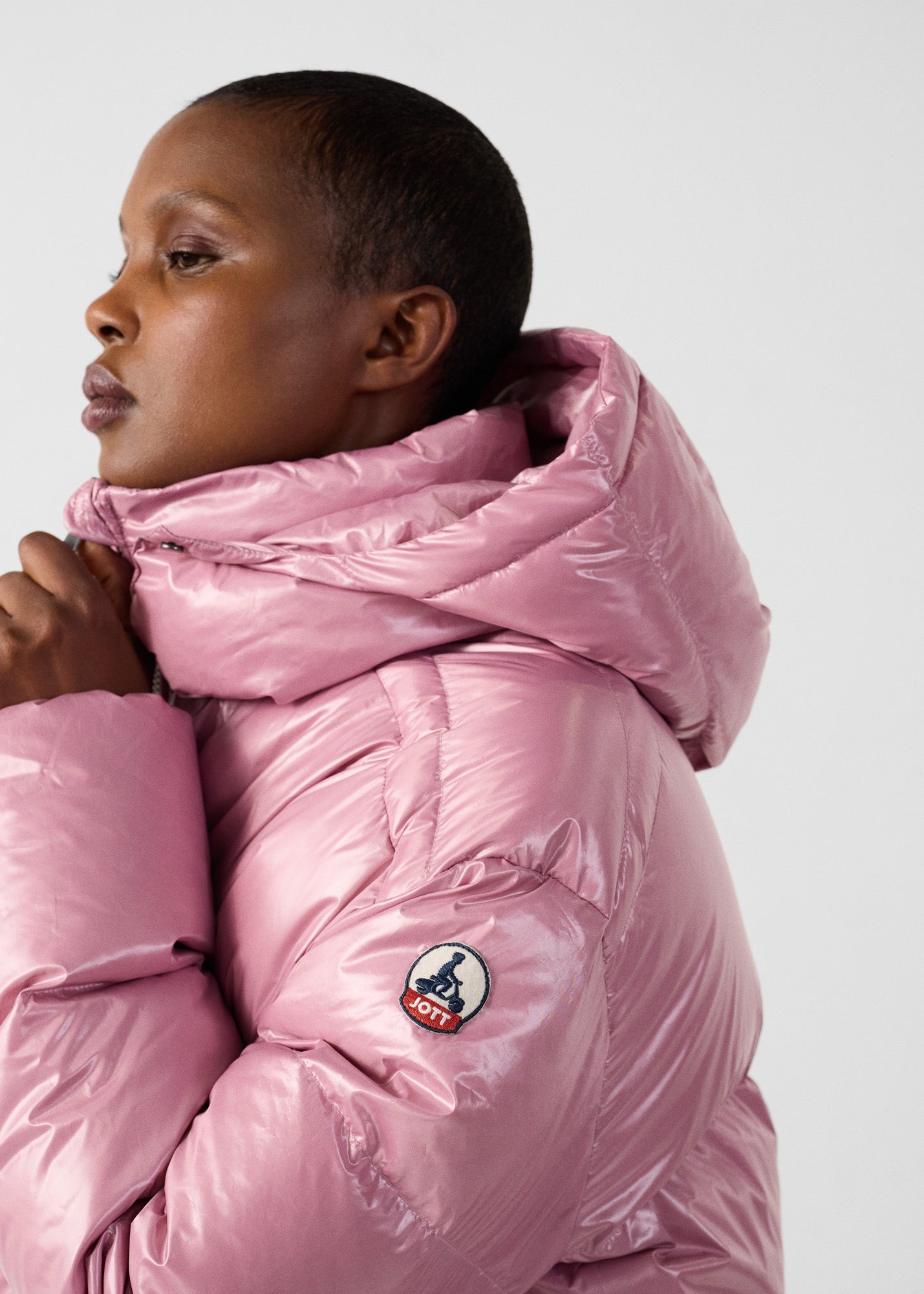 Doudoune Grand Froid puffer Rose antique Quinn shiny