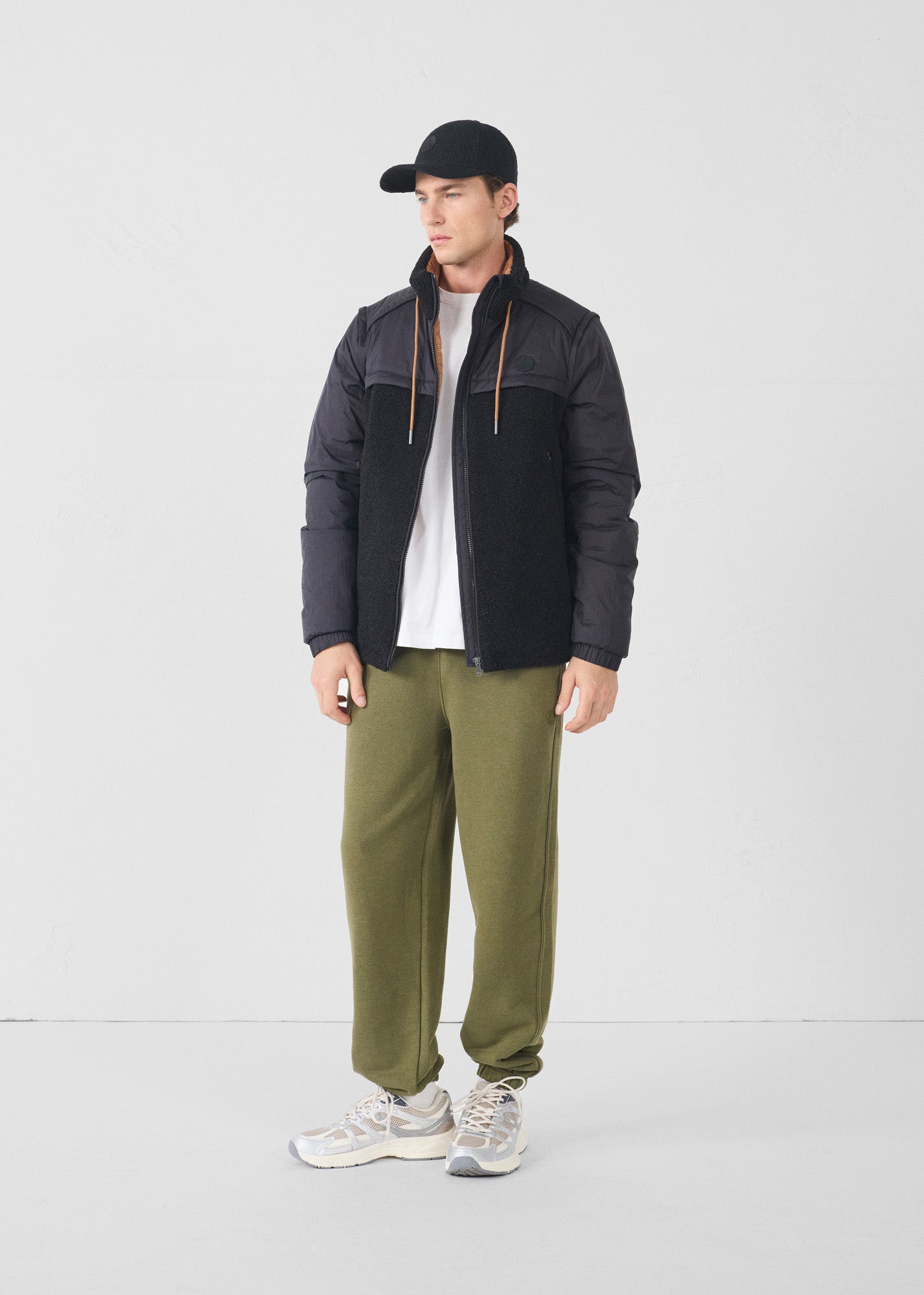 Doudoune sherpa Noir Oleg