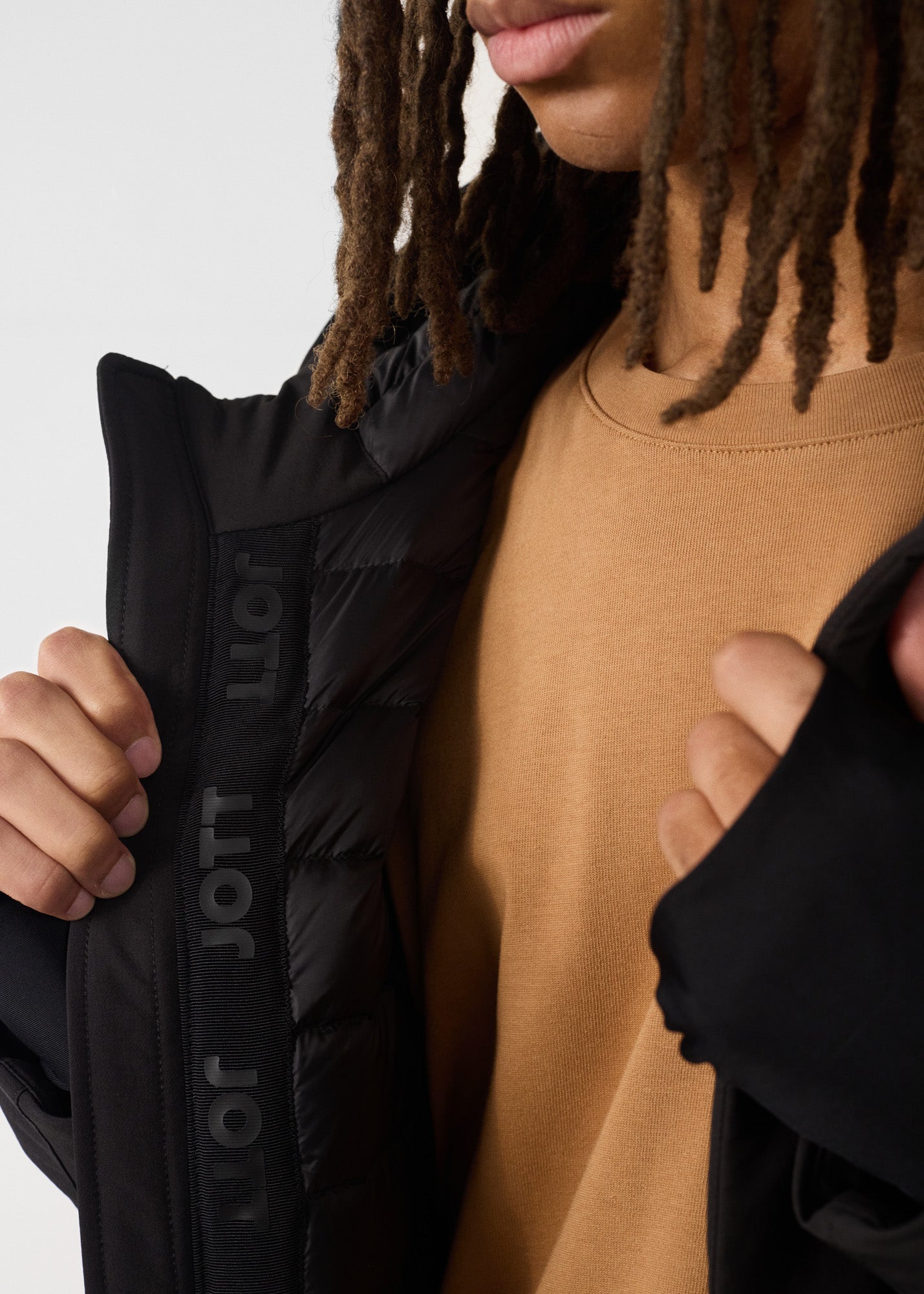 Veste longue à capuche Noir Icefloe