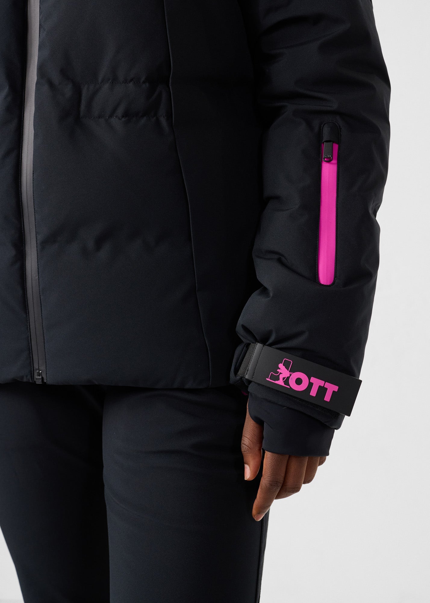 Veste de ski Grand froid Noir Soldanelle