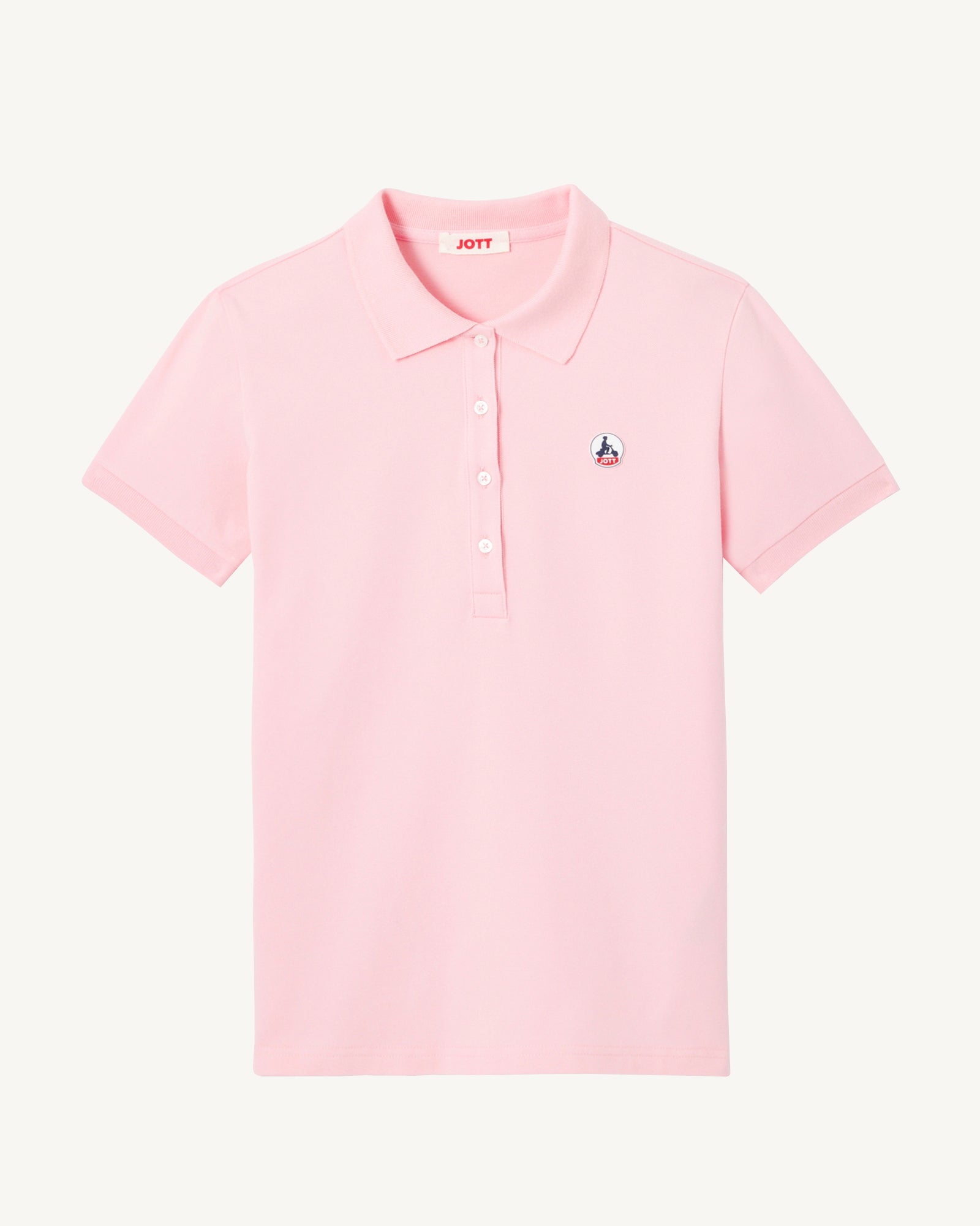 Polo en coton biologique Rose pêche Franca