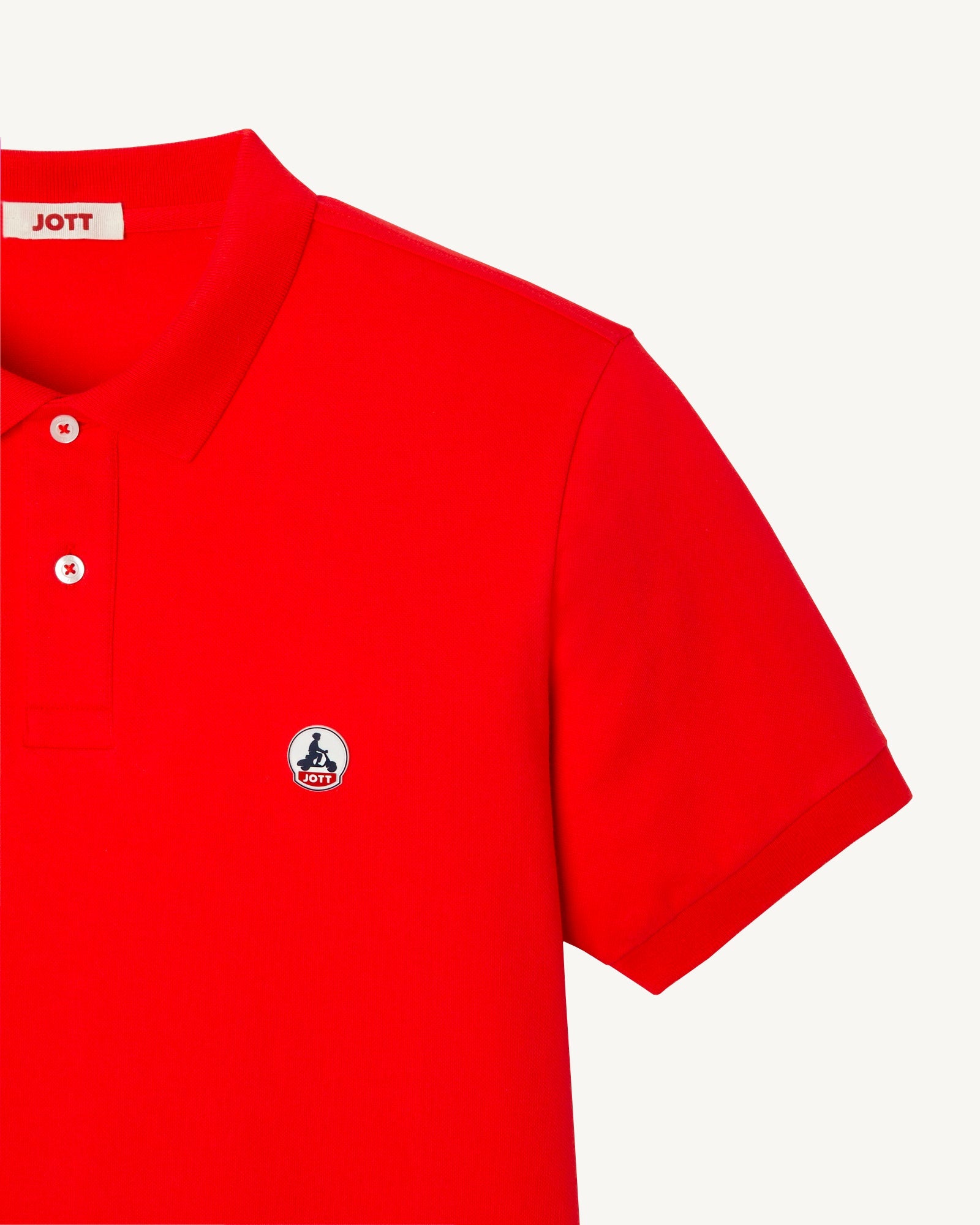 Polo homme en coton biologique Rouge vif Marbella