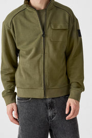 Veste col haut bimatière Army Roger