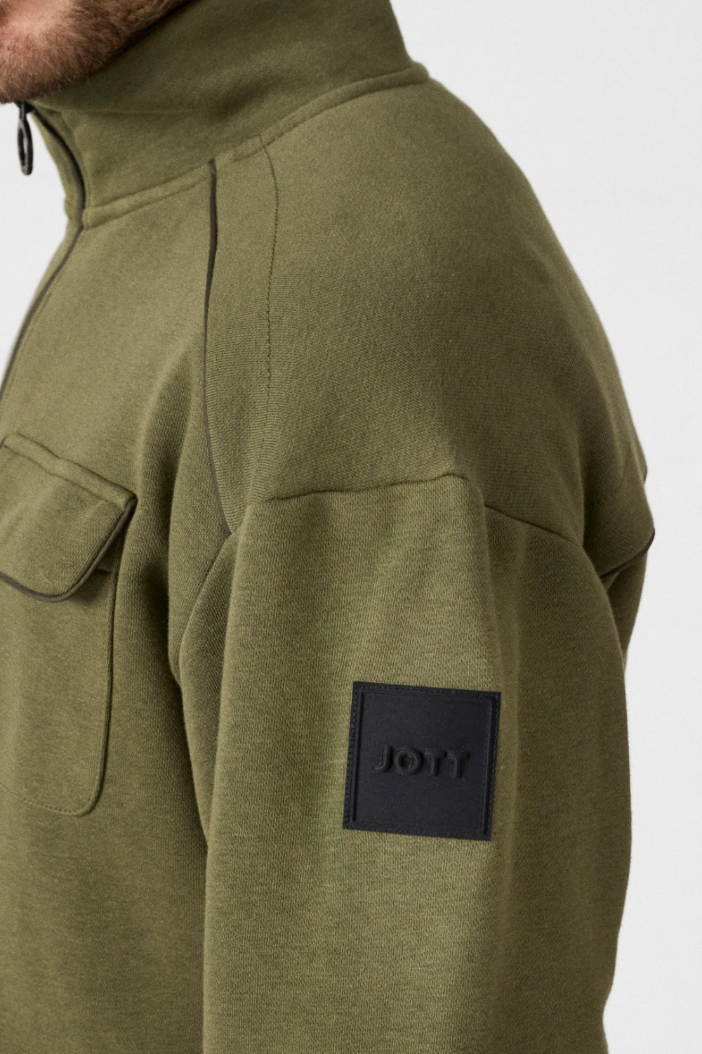 Veste col haut bimatière Army Roger