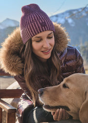 Bonnet bicolore Cerise noire Todd