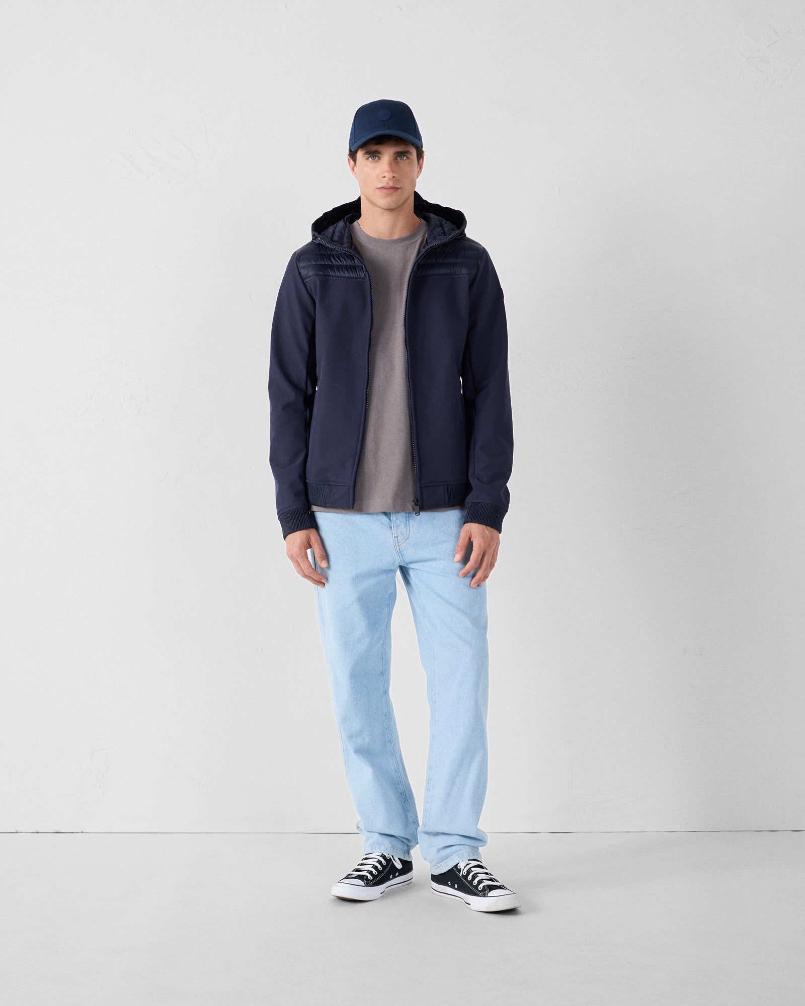 Doudoune bi-matière softshell Marine Paco 2.0