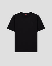 T-shirt col rond en coton Noir Narong