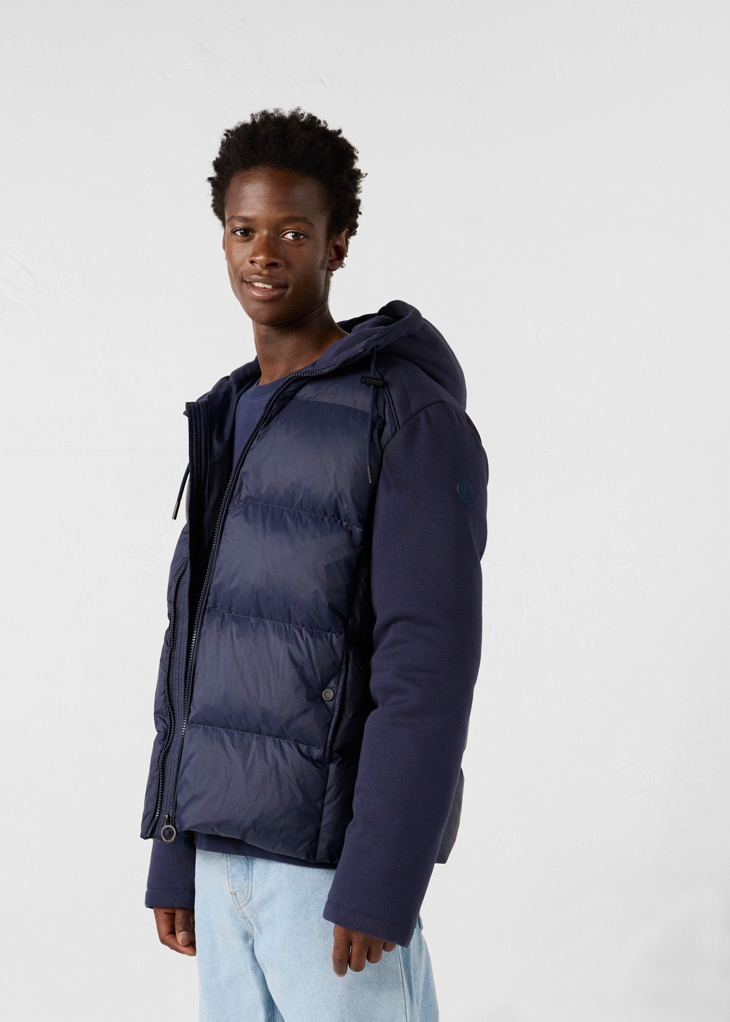 Doudoune puffer bi-matière Marine Thunder