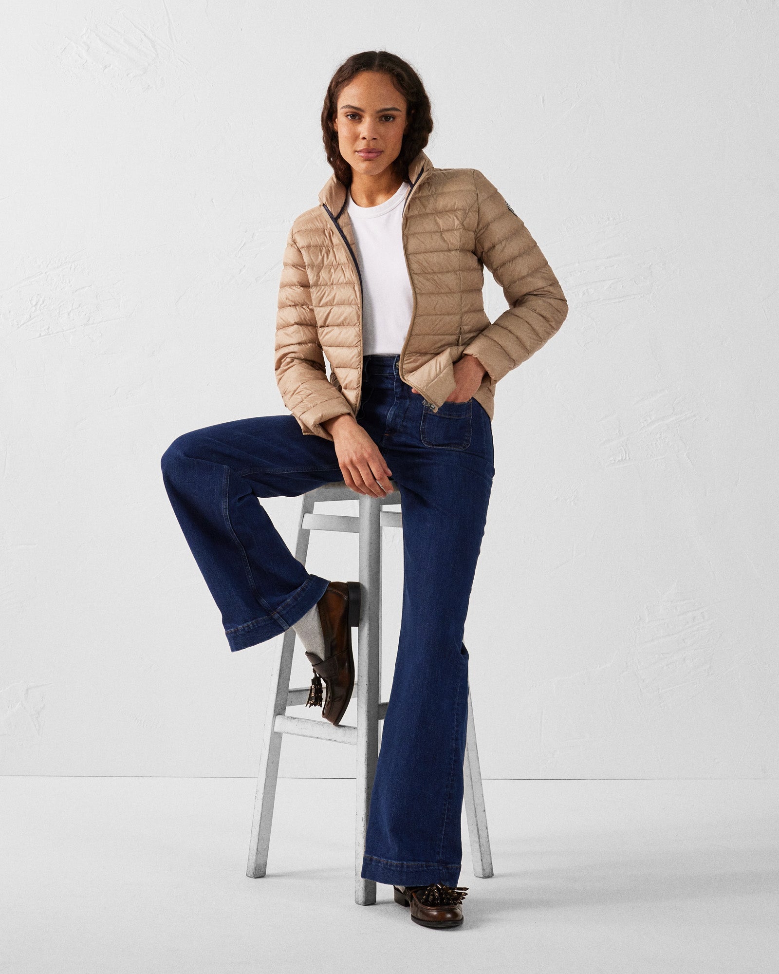 Doudoune légère Beige Cha