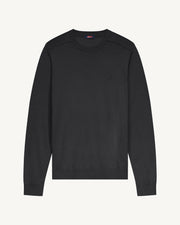 Pull en maille col rond Noir Emile