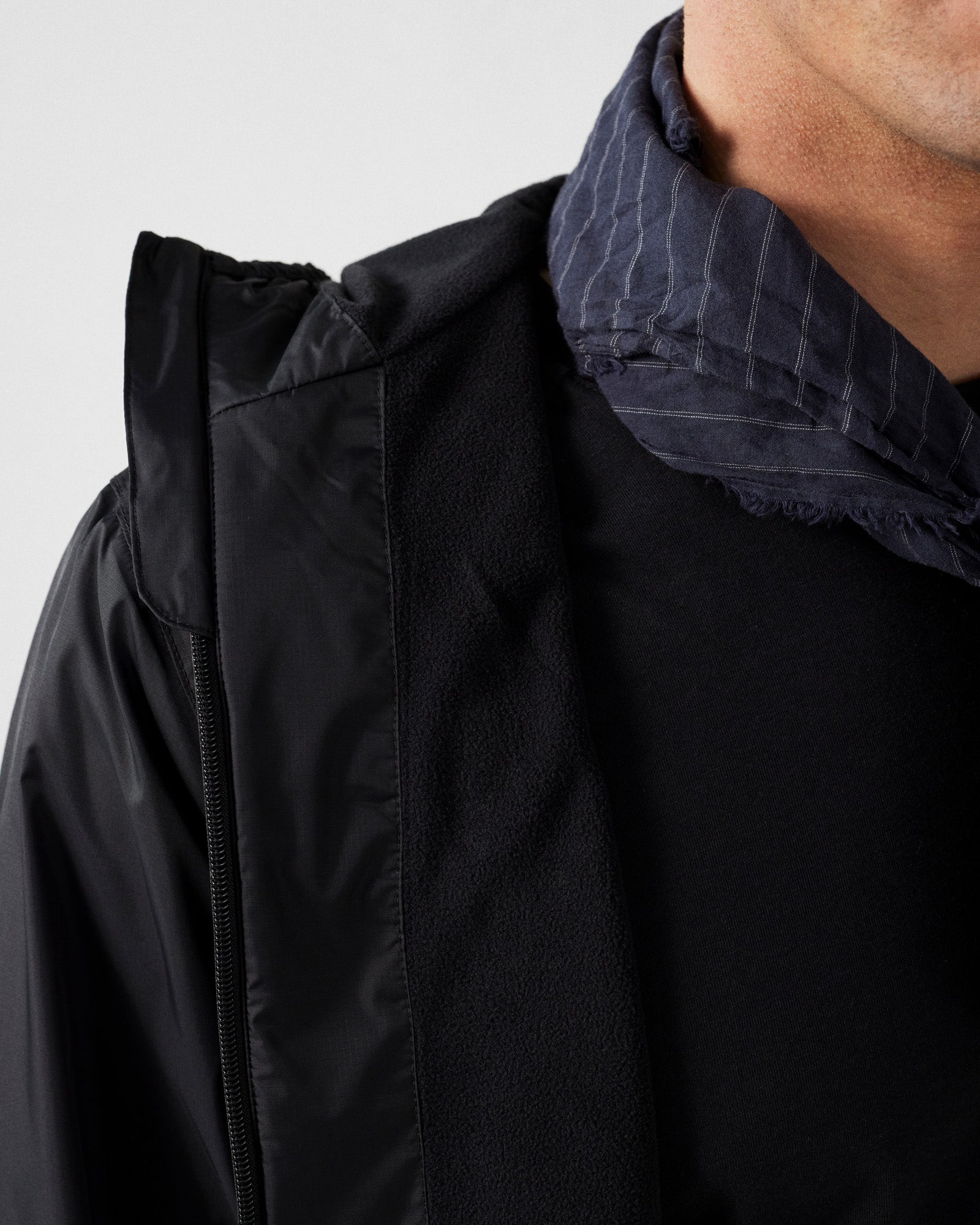 Imperméable long doublé polaire Noir Oban Polar