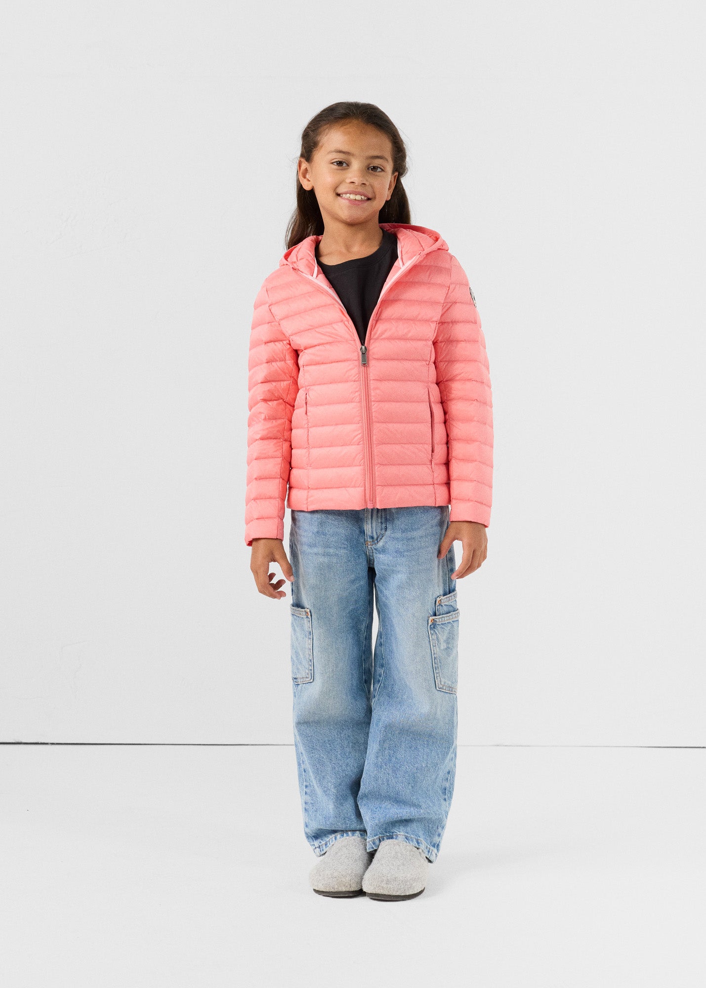 Doudoune légère à capuche enfant Vibrant pink Carla