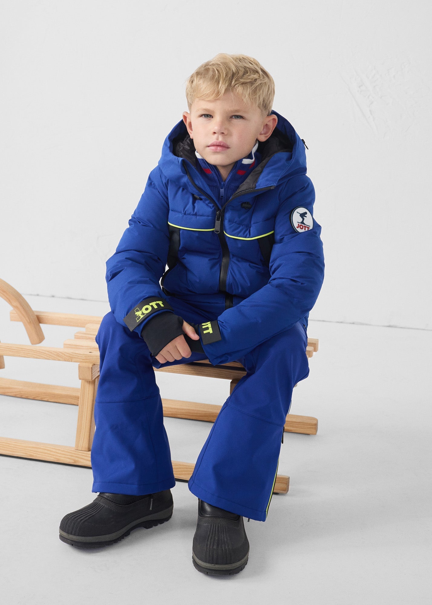 Veste de ski enfant Grand froid Bleu cobalt Cembros
