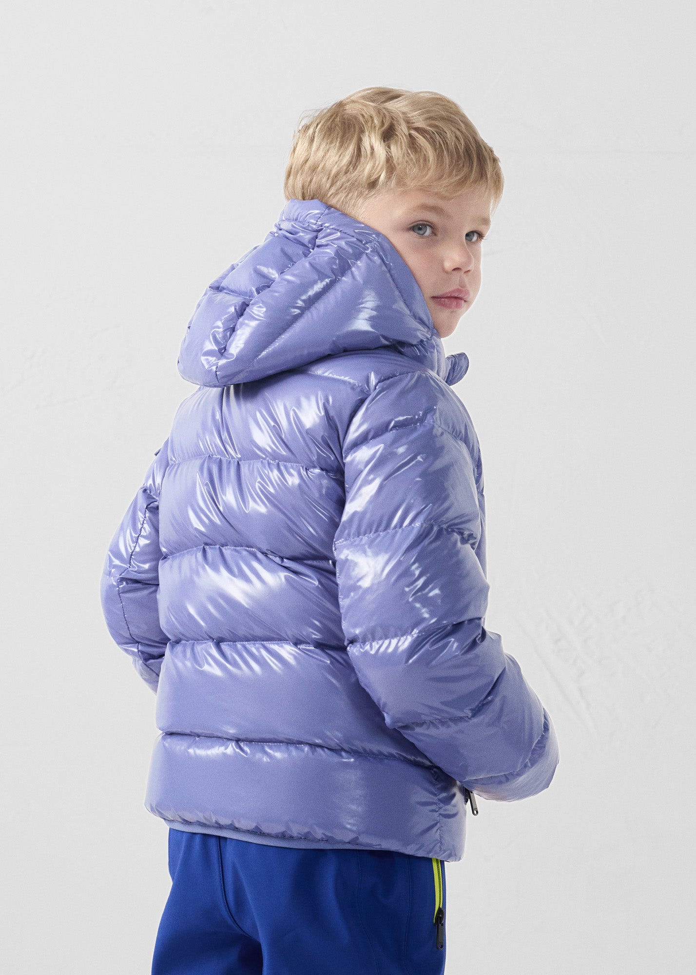 Doudoune enfant Grand Froid laquée Raisin ombre Kazan