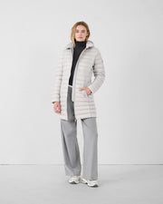 Doudoune longue à capuche Gris glace Vero 2.0