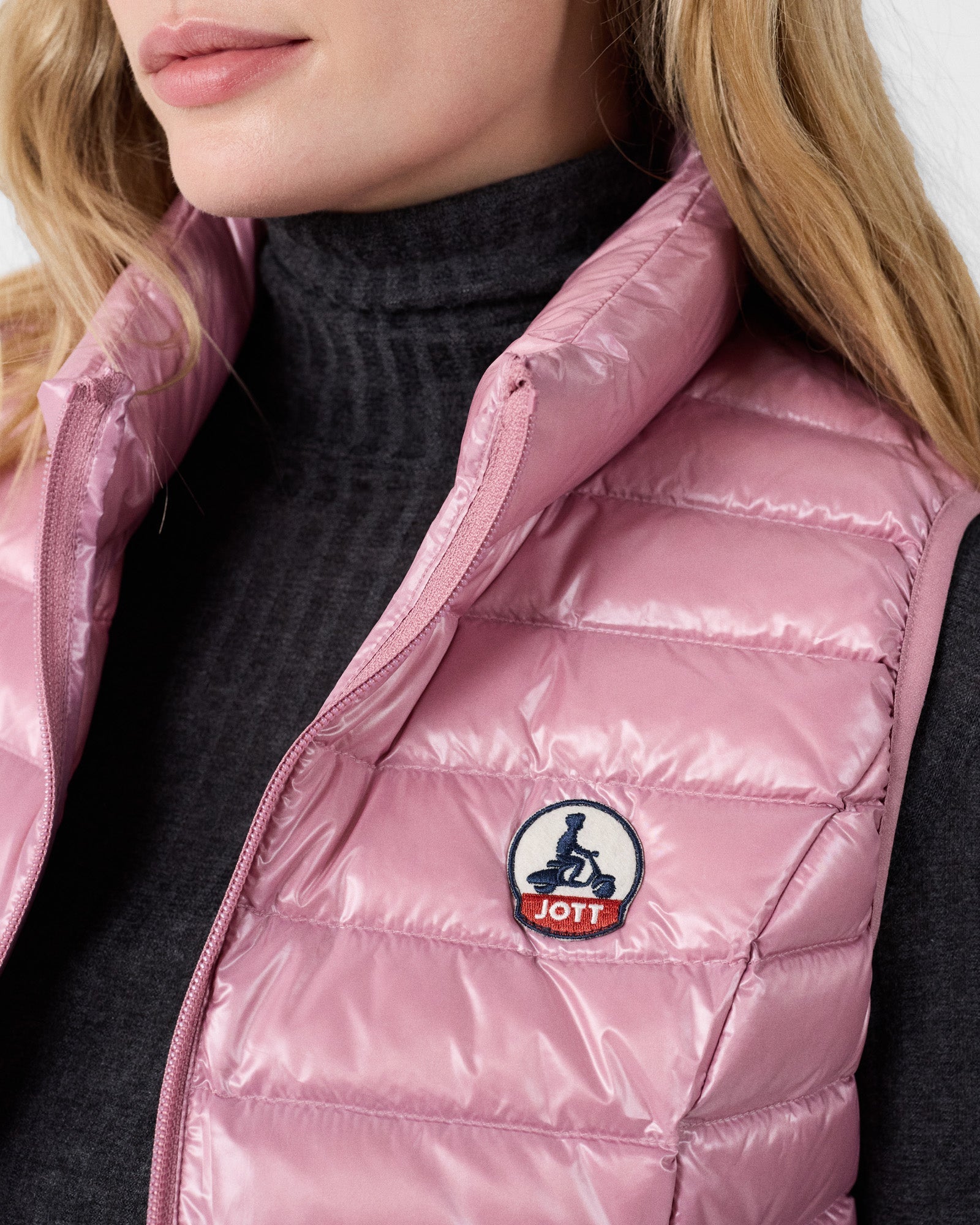 Doudoune légère sans manches Rose antique Seda shiny