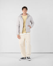 Doudoune légère à capuche Gris glace Nico