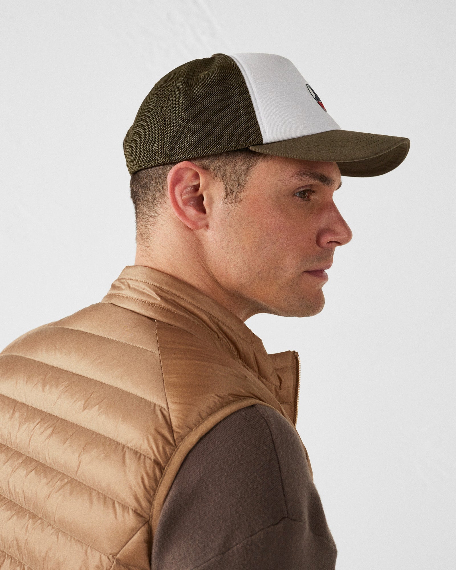 Casquette bicolore à filet Army/Blanc/Army Sail 2.0