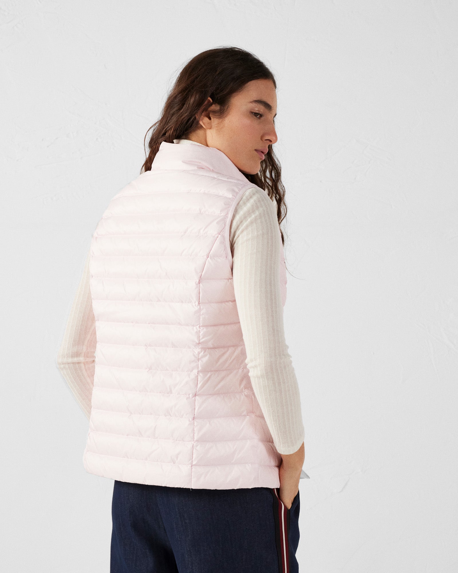 Doudoune légère sans manches Rose pétale Seda