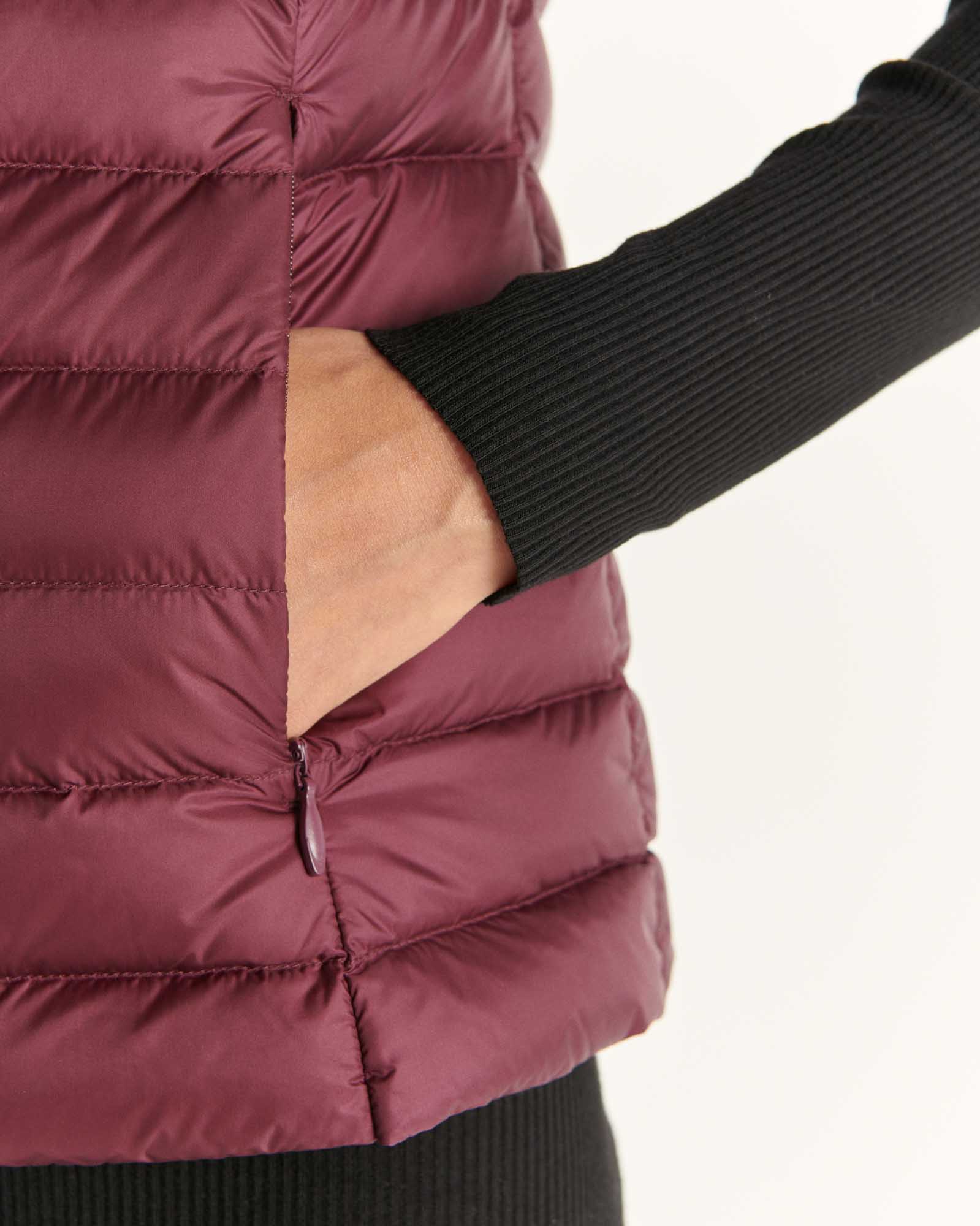 Doudoune légère sans manches Aubergine Seda