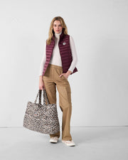 Maxi totebag Leopard beige Leina print