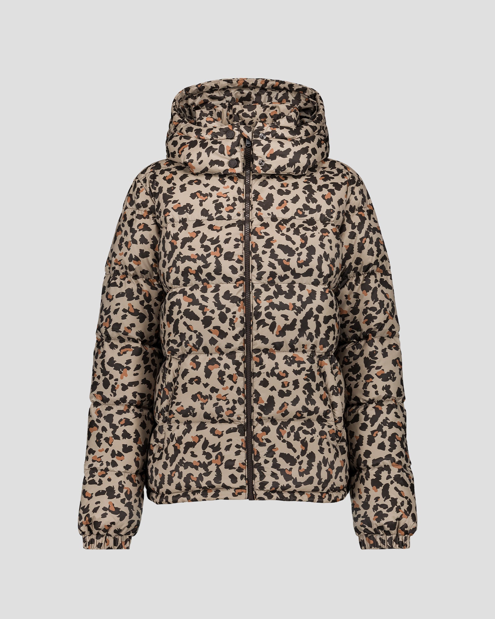 Doudoune Grand Froid esprit puffer Leopard beige Prague print