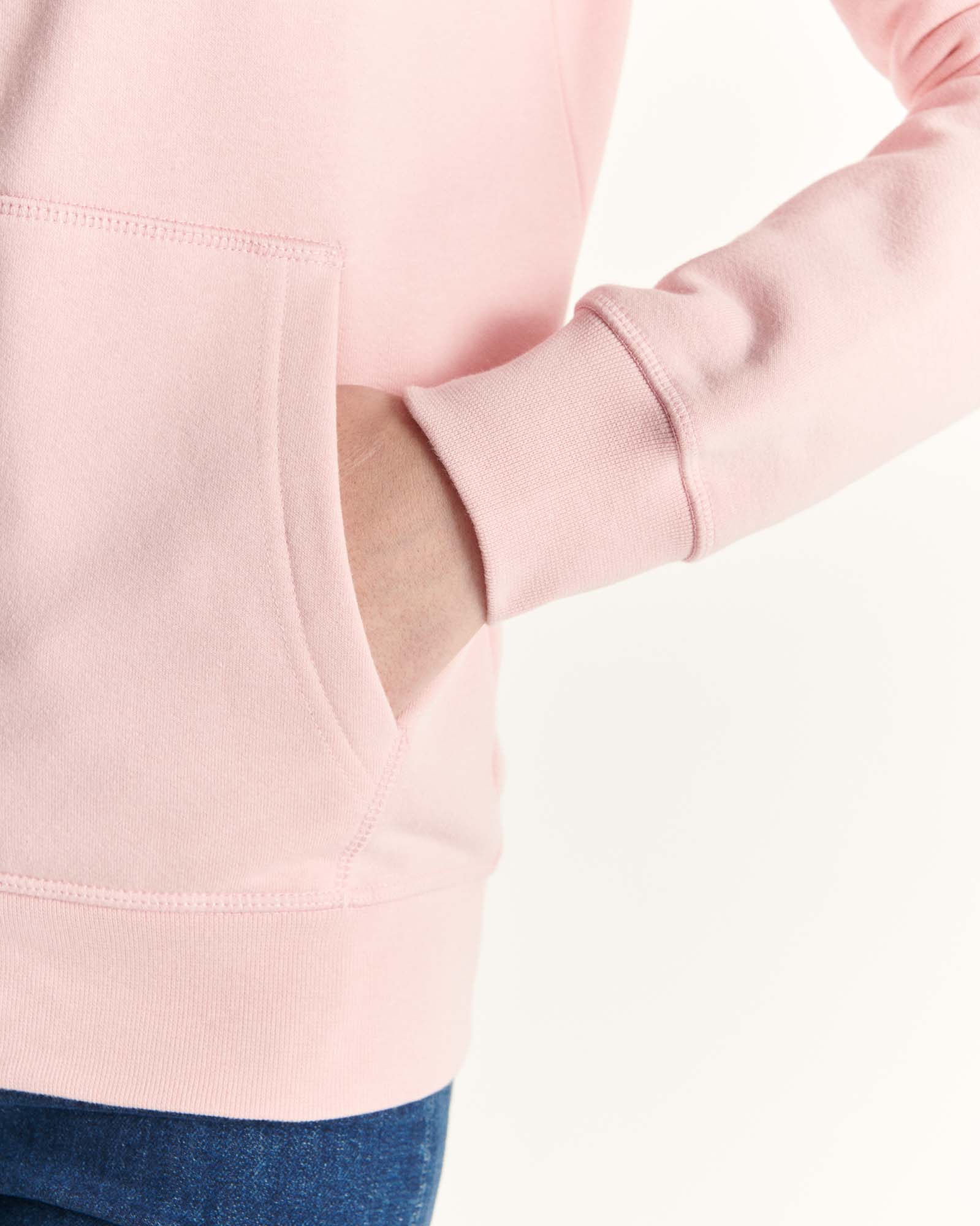 Sweat à capuche en coton biologique Rose pêche Oaxaca